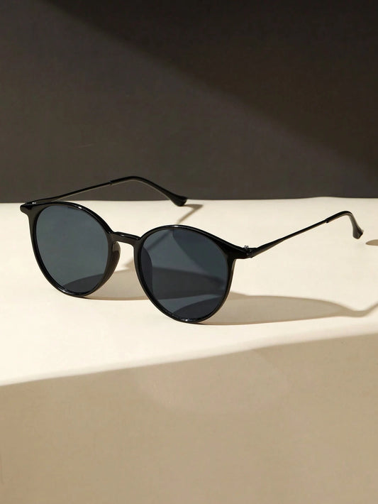 1PC Fashion Round Metal Plastic Frame Women Sunglasses For Men Daily Life Shades Eyewear Accessories.